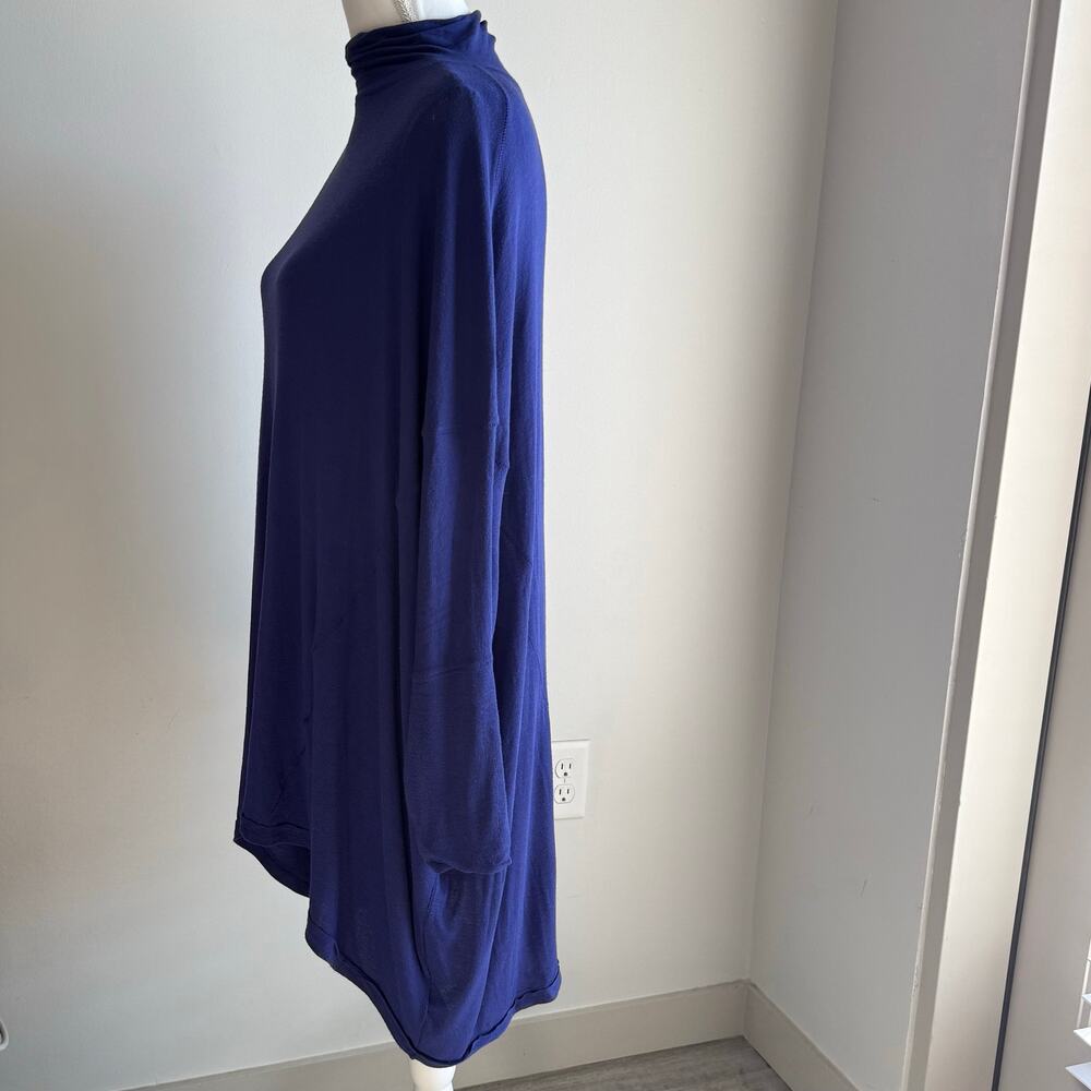 We the Free Cobalt Blue Royal Blue Mockneck Oversized Longsleeve Boho Size S - Picture 3 of 8